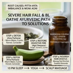 Sever Hair Falling-Bloating